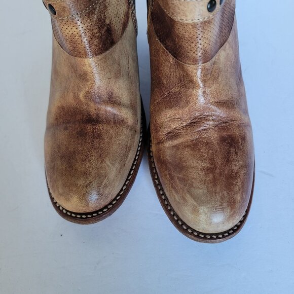 Bed Stu Cobbler Series Bench Leather Distressed Ankle Boots. Size 10 - Picture 6 of 12